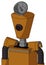 Dirty-Orange Mech With Cylinder-Conic Head And Black Cyclops Eye And Radar Dish Hat