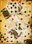 Dirty Playing Cards Background Texture Design