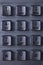 Dirty public telephone metal keypad