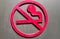 Dirty Red No Smoking Sign