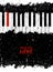 Dirty red piano key