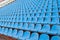Dirty seats at the stadium without the visitors