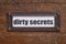 Dirty secrets - file cabinet label