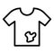 Dirty shirt icon, outline style