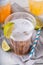 Dirty soda, soda and creamer alcohol free mocktail