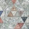 Dirty stained glass triangles pattern in pastel colors