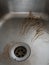 Dirty stainless steel sink