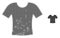 Dirty T-Shirt Halftone Dotted Icon