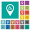Disability accessibility GPS map location square flat multi colored icons