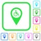 Disability accessibility GPS map location vivid colored flat icons