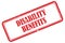 Disability benefits stamp on white