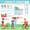 Disability care, disabled, handicapped person vector infographic