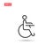 Disability handicap icon vector design isolated 4