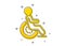 Disability icon. Disabled person sign. Hotel service. Vector