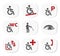 Disability icon set