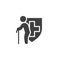 Disability insurance vector icon