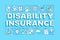 Disability insurance word concepts banner