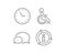 Disability line icon. Disabled person sign. Hotel service. Vector