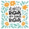 Disability right are human rights lettering quote