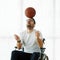 disability wheelchair disabled man handicap sitting handicapped health young wheel care invalid basketball basket ball