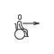 Disability wheelchair exit direction line icon