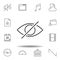 disable eye hide outline icon. Detailed set of unigrid multimedia illustrations icons. Can be used for web, logo, mobile app, UI,