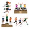 Disable Handicap Sport Games Stick Figure Pictogram Icons