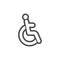 Disable icon graphic design template vector