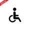 Disable icon vector. Disabled Handicap Icon in circle . Vector illustration