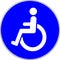 Disable people allowed blue sign