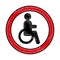 Disable person isolated icon