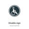 Disable sign vector icon on white background. Flat vector disable sign icon symbol sign from modern airport terminal collection