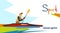 Disabled Athlete Canoe Sprint Sport Competition