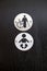 Disabled and Baby Changing Restroom Sign on Black Door