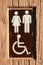 Disabled bathroom sign