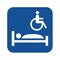 Disabled bedroom symbol pictogram