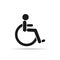 Disabled black icon. Vector illustration.