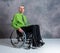 Disabled business man in wheelchair