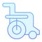 Disabled chair flat icon. Wheelchair blue icons in trendy flat style. Handicapped gradient style design, designed for