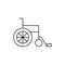 Disabled chair hospital icon. Simple line, outline vector of medicine icons for ui and ux, website or mobile application on white