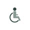 Disabled color style icon. sign design. wheelchair icon icon design template. Trendy style, vector eps 10. Icon pictogram