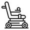 Disabled electric wheelchair icon outline vector. Scooter chair