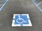 disabled entrance parking lot designated posted disable space commercial handicap car park building sign