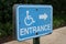 Disabled entrance sign