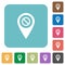 Disabled GPS map location rounded square flat icons