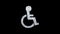 Disabled Handicap Icon Shining Glitter Loop Blinking Particles .