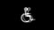 Disabled Handicap icon Vintage Twitched Bad Signal Animation.