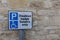 Disabled or handicapped badge holder parking sign