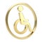 Disabled handicapped person icon emblem isolated