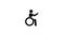 Disabled icon  illustration. wheel chair symbol